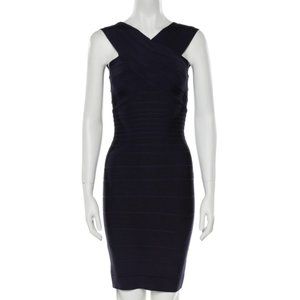 NWT Herve Leger Stella Bandage Dress XS Pacific Blue